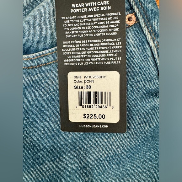 NWT Hudson Zoeey High Rise Straight Crop Jeans Size 30 - Picture 4 of 6